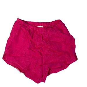 Vitamin A Linen Shorts Womens S Pink Elastic Waist Beach Lounge